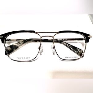 Rag & bone Pilot Rectangular Stainless Steel Eyeglass Frames